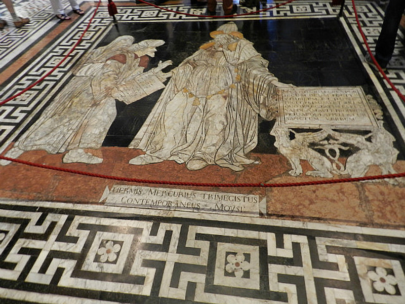 Marble inlay in the Siena Duomo floor