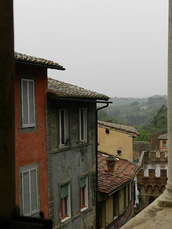Over Siena rooftops to the Tuscan countryside