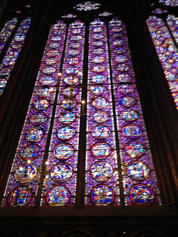 One of 15 stained glass panes at Sainte-Chapelle