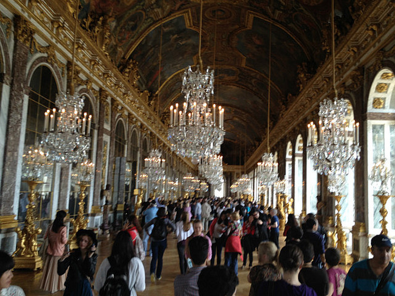 The opulent Hall of Mirrors, Versailles
