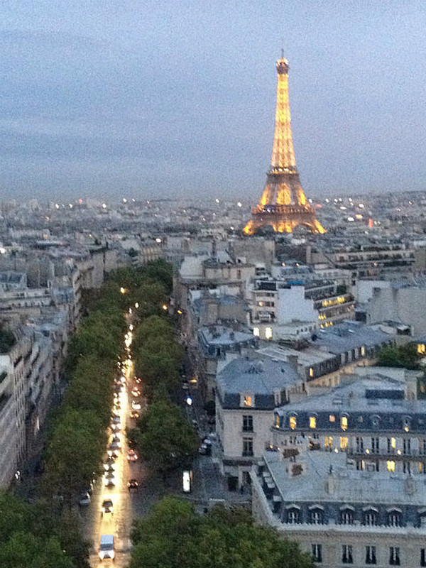 Eiffel Tower from top of Arc de Triomphe
