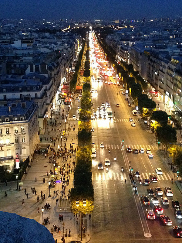 Champs-Elysees from top of Arc de Triomphe