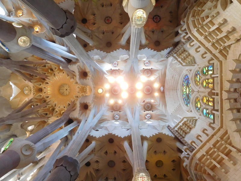 The ceiling at Sagrada Familia