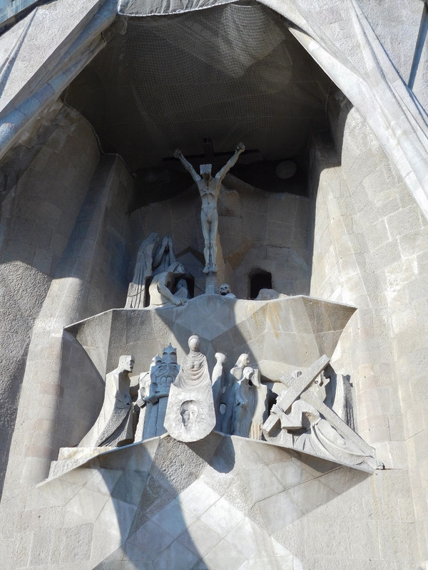 The crucifixion on the Passion Facade