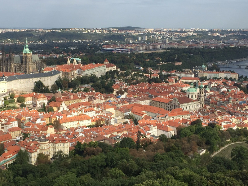 Prague from the top of the Petrin Tower