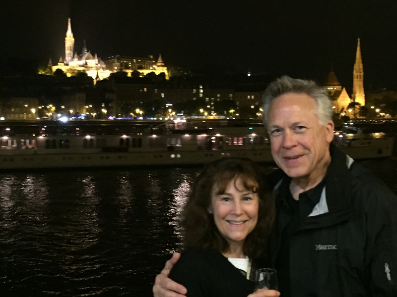 On the Danube River cruise, looking toward Buda
