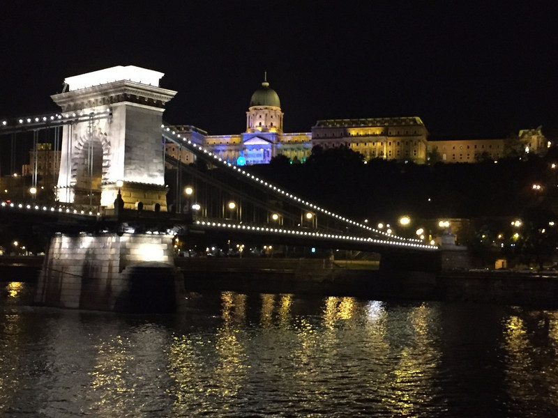 Buda Castle above the Chain Bridge, Budapest