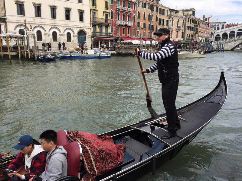 Gondolier on Grand Canal