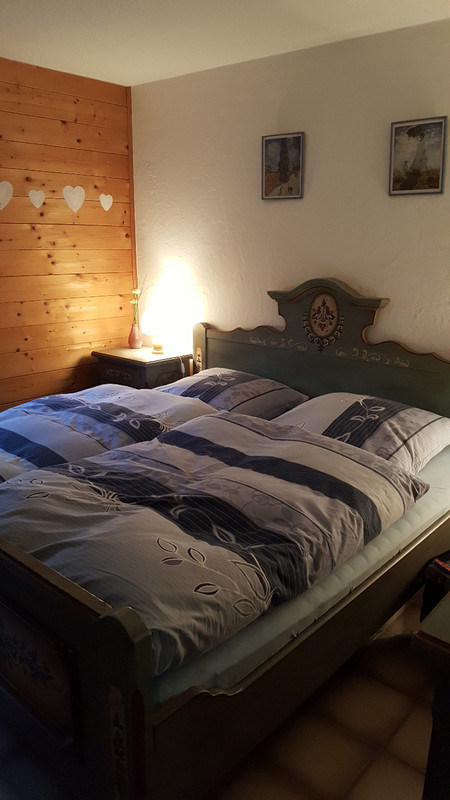 Beautiful Swiss Bed in our holiday apartment