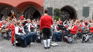 Tyrollean brass band in Innsbruck 