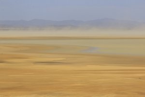 Desert Landscape Featuring A Dust Storm