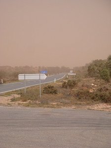 Dust storm on its way