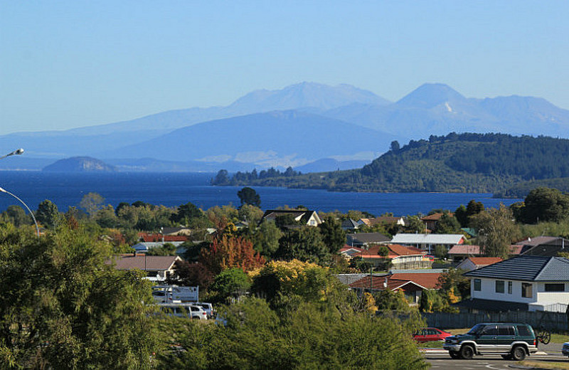 Taupo and Mountain Backdrop