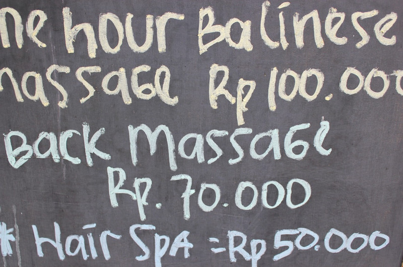 Massage Prices