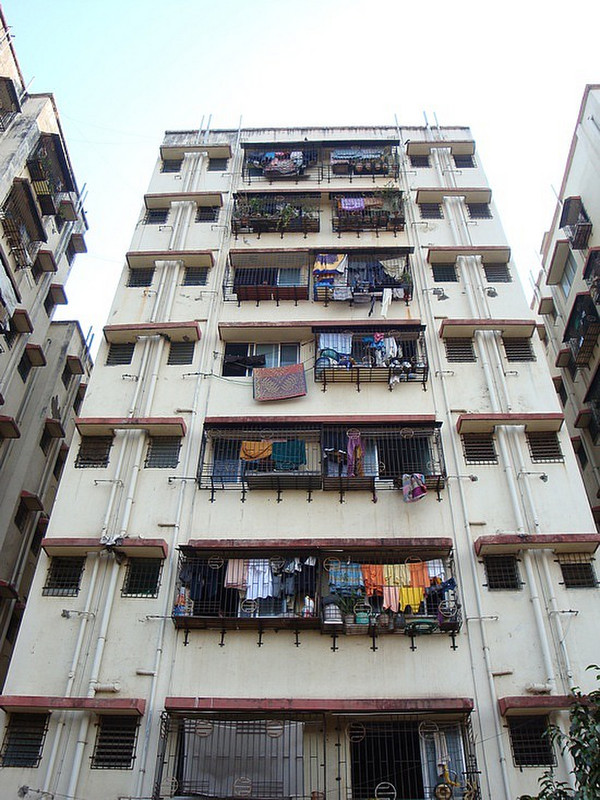 Buildings in the slums