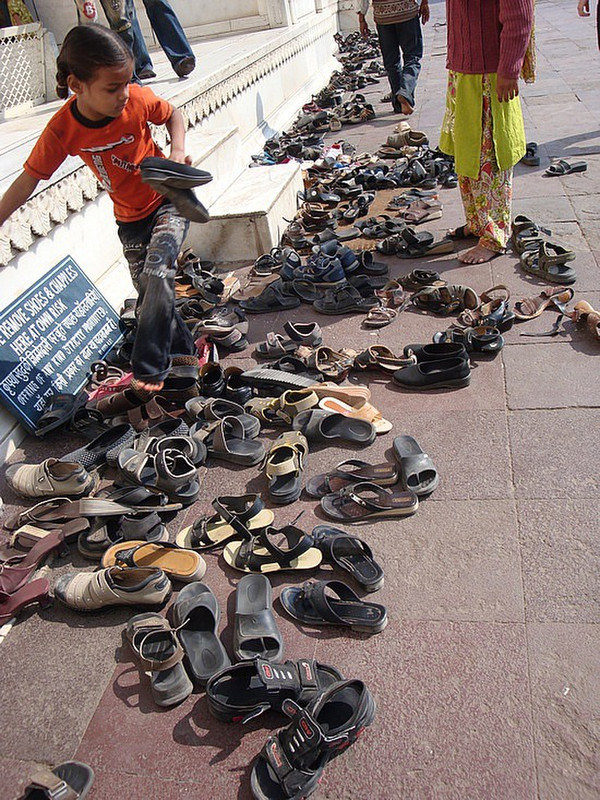 Always take shoes off when entering a temple