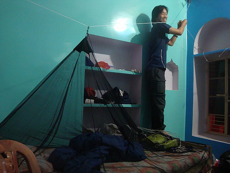 Setting up the Mosquito Net