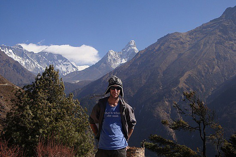 Me in front of the Himalayas