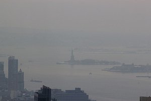 Silhouette Of The Statue Of Liberty