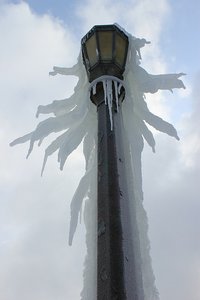 Icy Lamp post