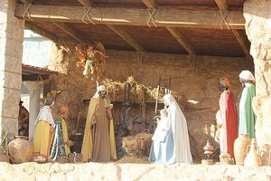 Nativity Scene At The  Basilica di San Pietro