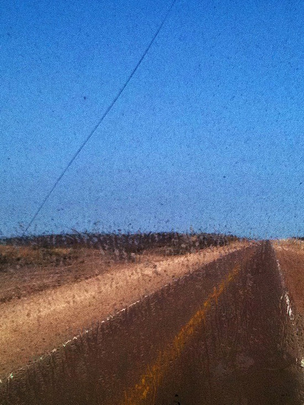 A desolate view through a very cracked windscreen