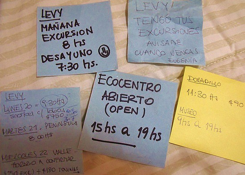 Some of my instructional post-its, which I loved