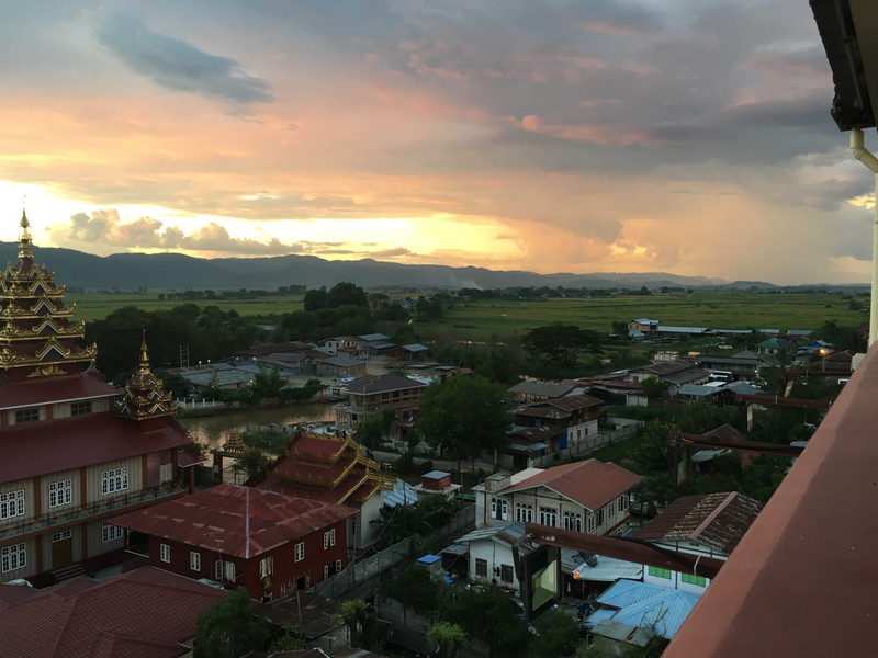 Roof top view of Inle Valley