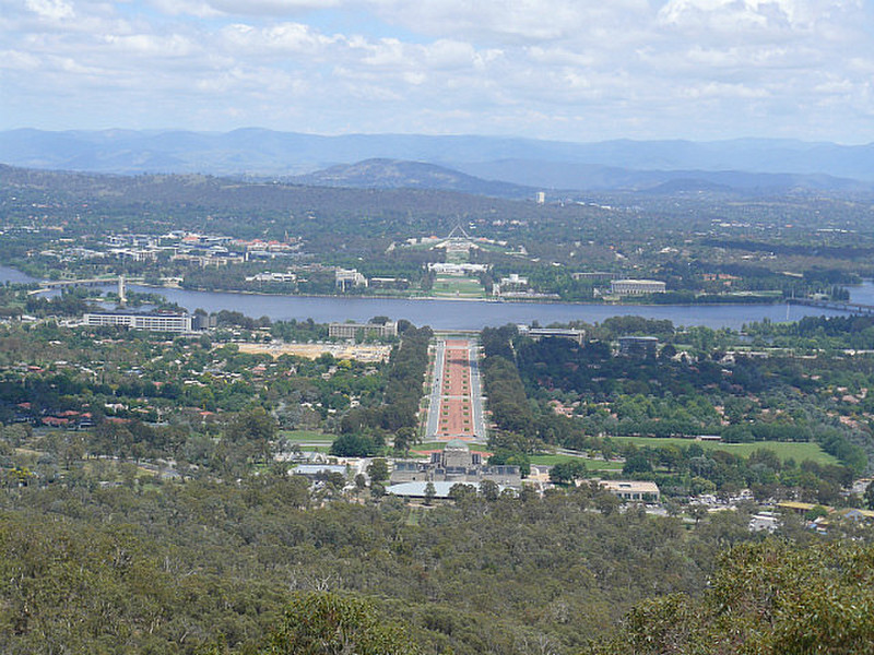 View of Canberra from Mt. Ainsley