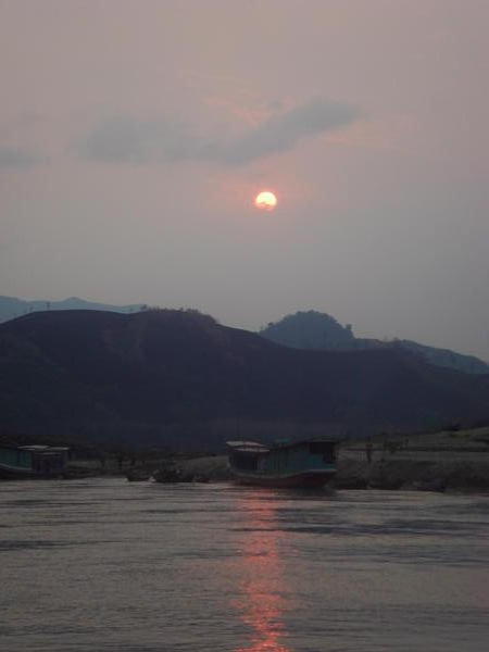 Sun set on the Mekong Day 1