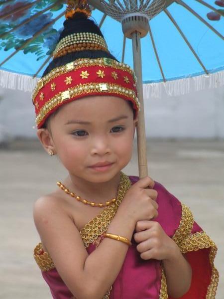 laos girl in Traditional dress
