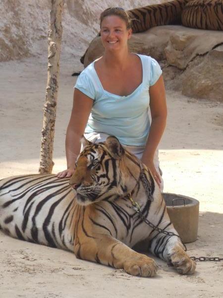 Sarah with tiger