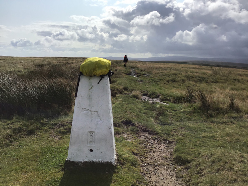 Another trig point. Another few km. And she’s still coming.