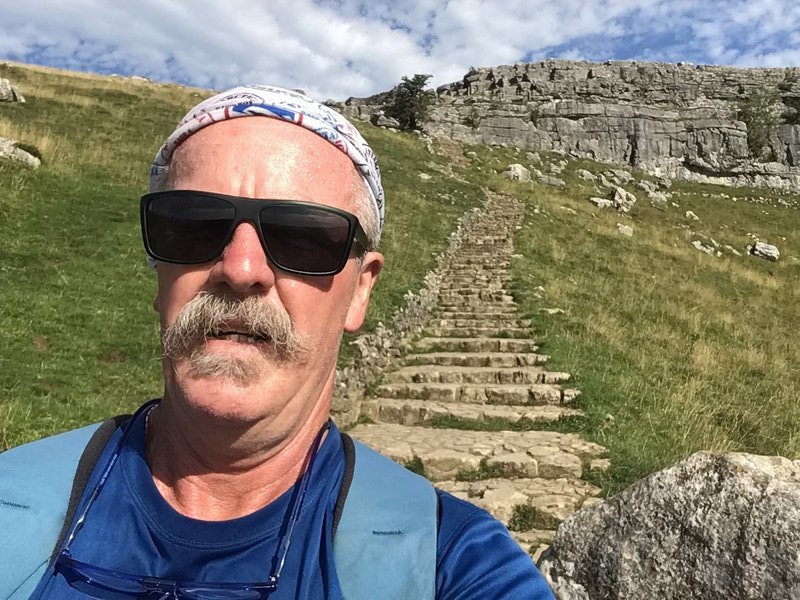 That’s not the stairway to Heaven. But the start of the Malham Cove climb.