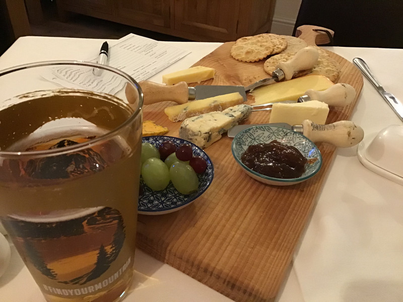 Cheese and beer at our BnB.