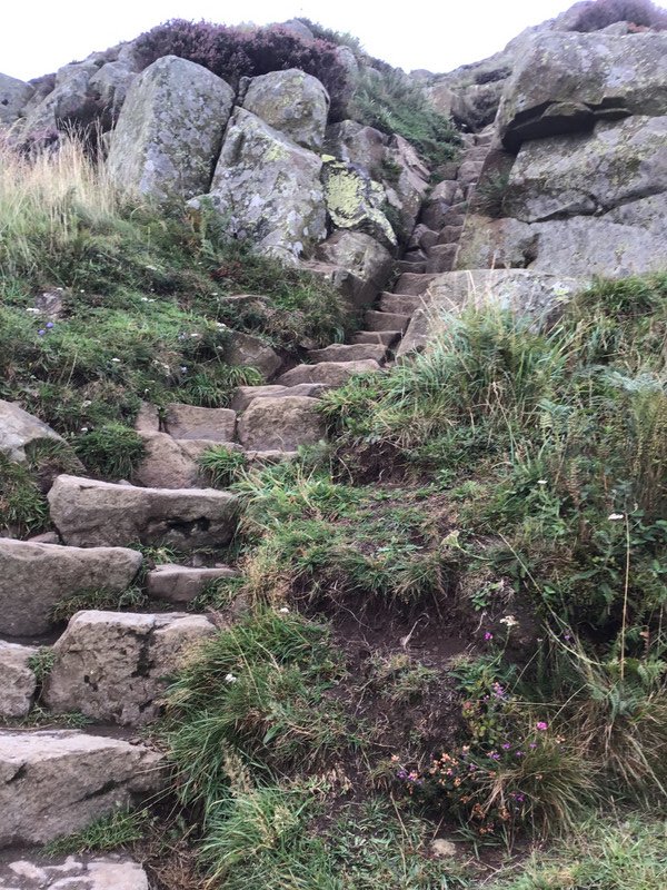 Uphill on Hadrian’s Wall.