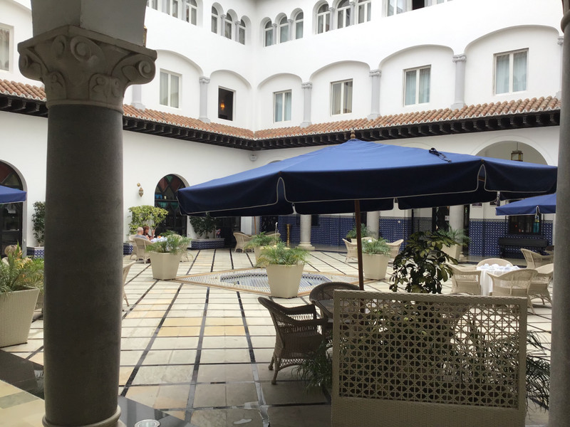 The courtyard of our new home and one of my favourite hotels, the El Minzah in Tangiers.