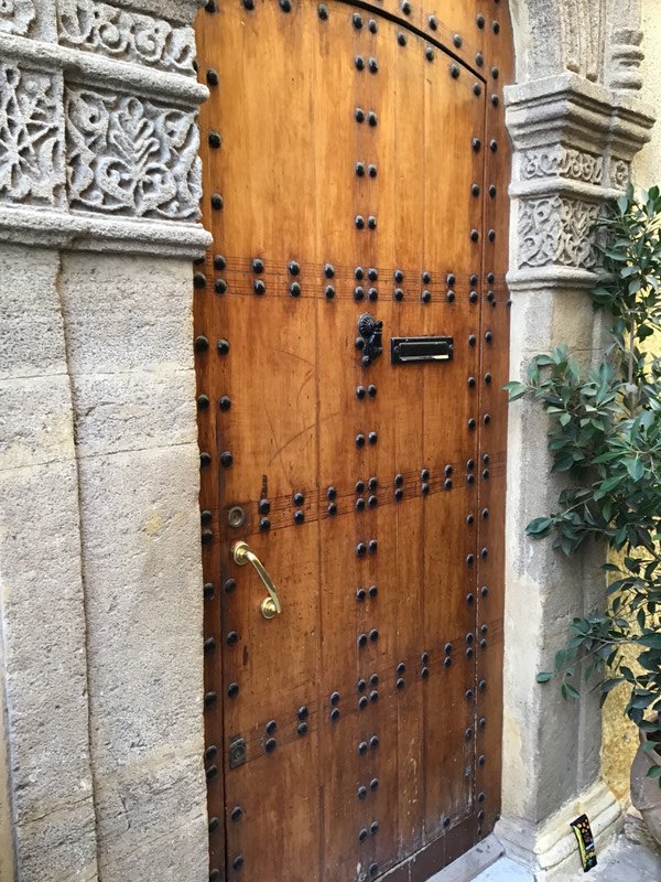 Riad Kabira front door, Rabat.
