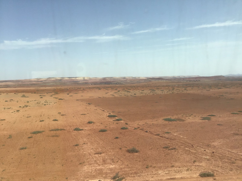 Morocco through the train window.