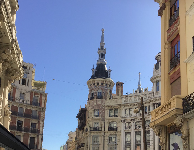 Looking up in Madrid.