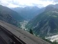 Down the valley to Courmayeur. 