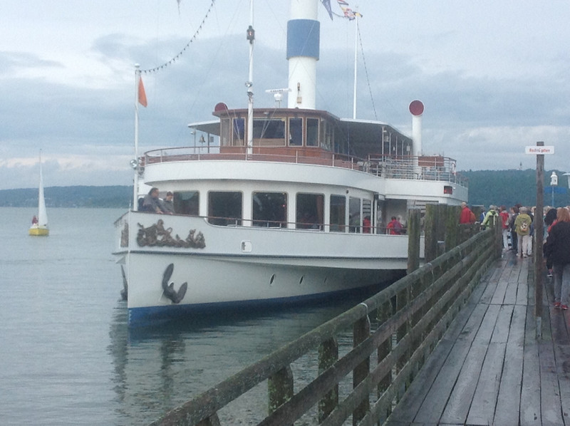The ferry, a very comfy old paddle steamer.