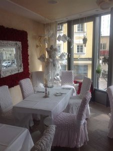 One of the dining area at the hotel Sonne.
