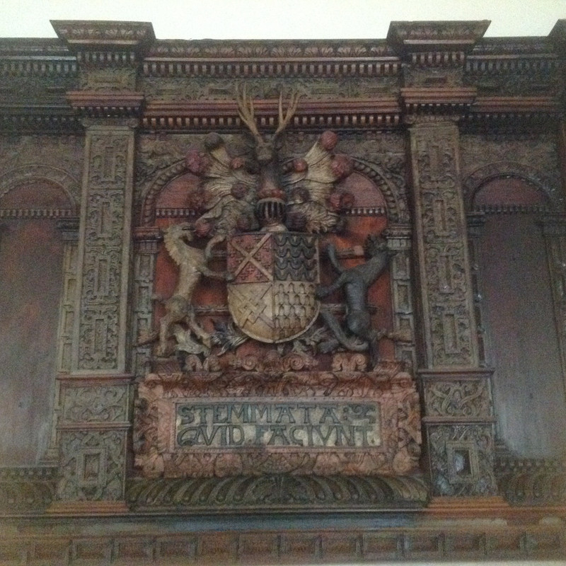 Section of the wood carving in the castle. 