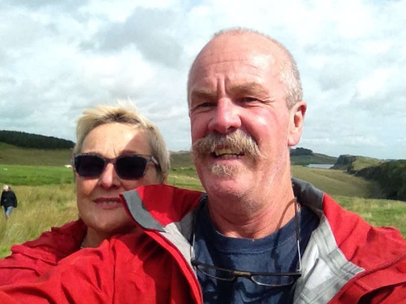 Us. At one of my favourite spots on Hadrian's Wall.