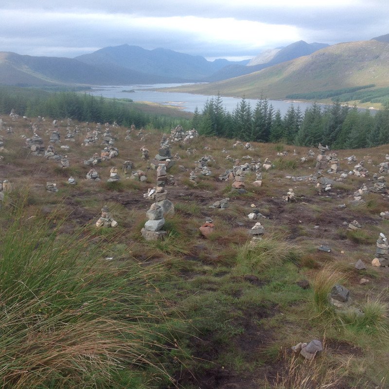 The very bizarre field of cairns.