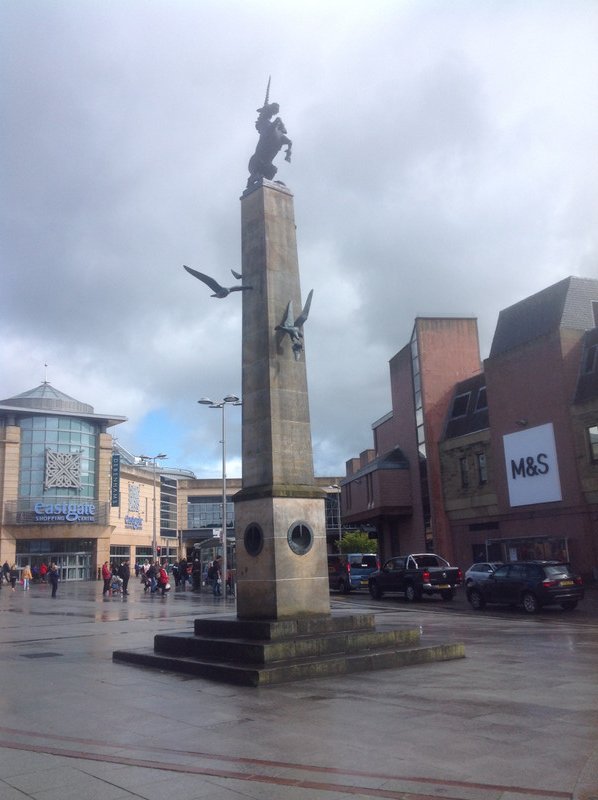 Falcon and unicorn column. Inverness.
