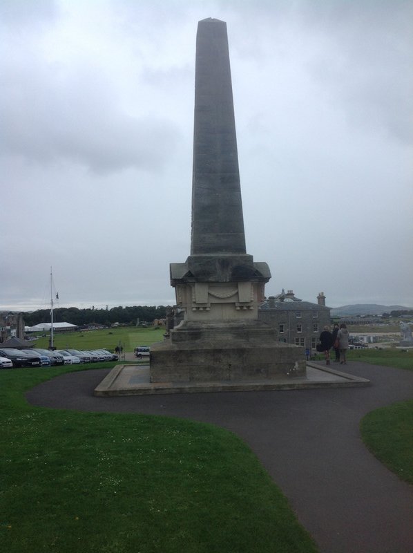 Martyrdom monument at St Andrews (not to golfers, to 4 religious preachers executed here).