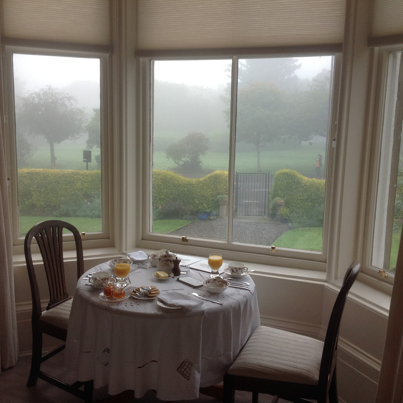 Breakfast time (and time the fog lifted).