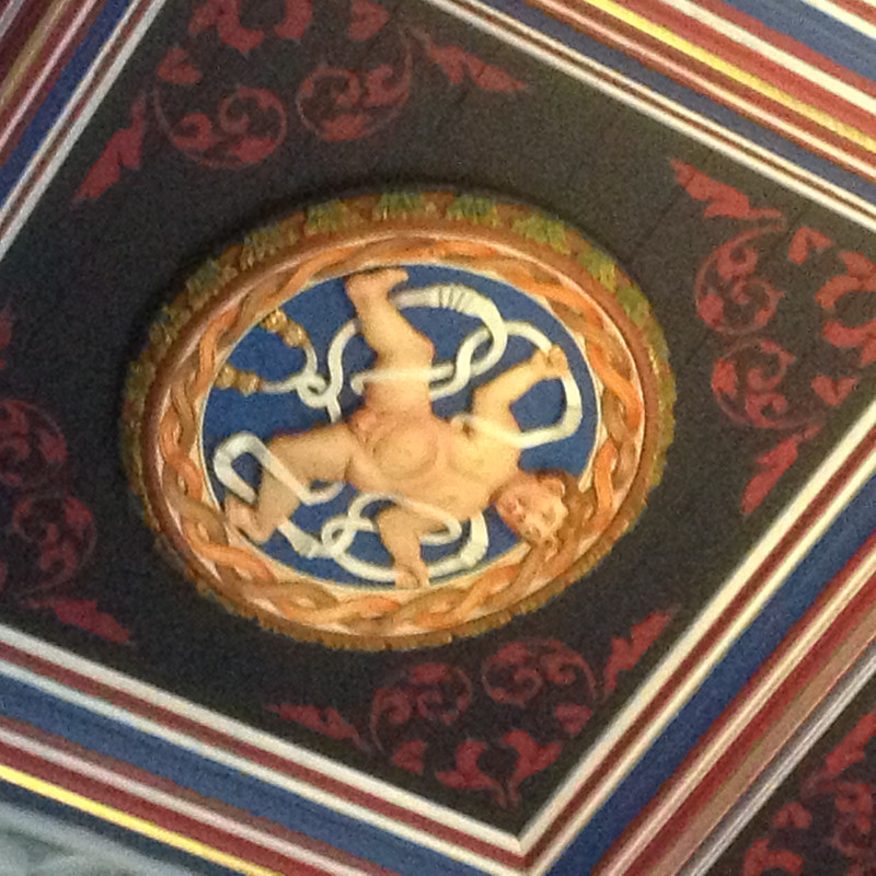 Ceiling decorations in the King's chamber.